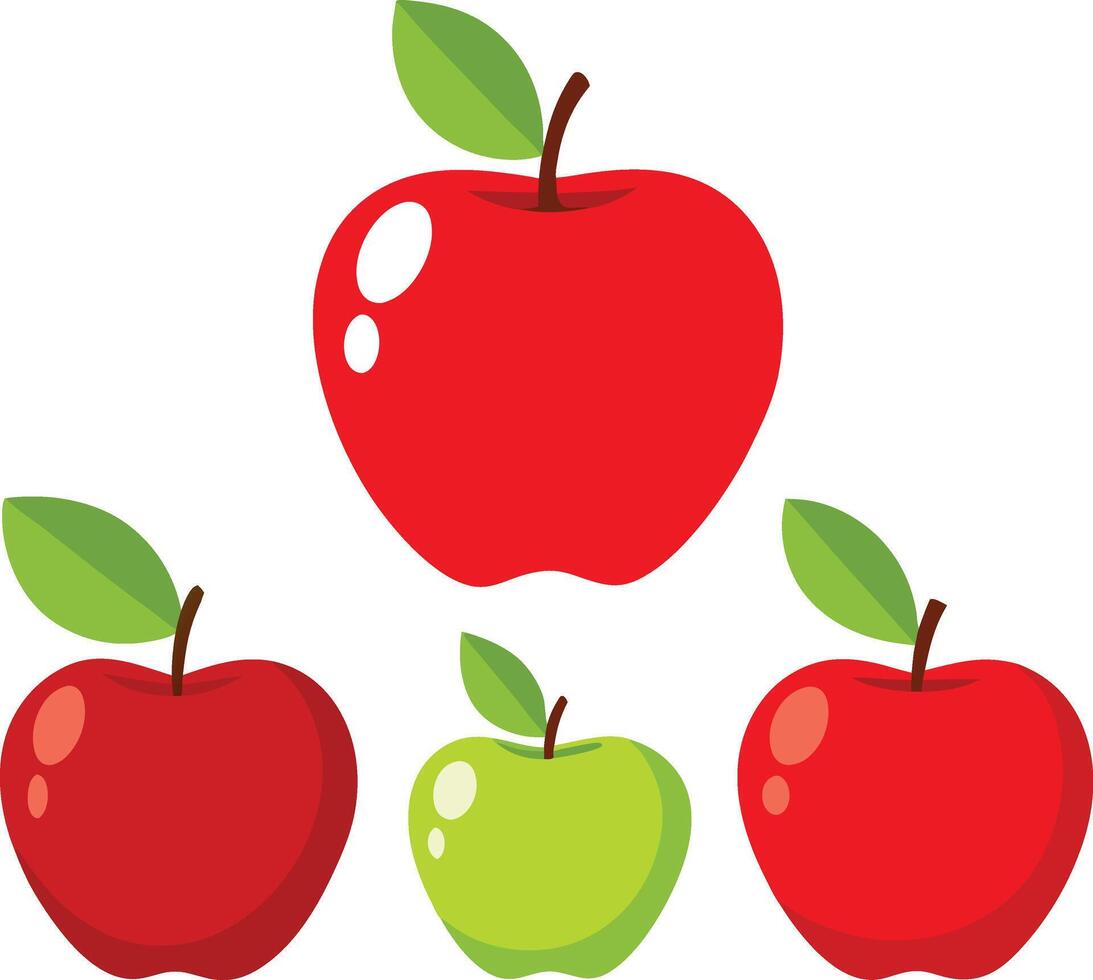 Apple Designs Detailed and Scalable Artwork Illustration for Various Applications vector