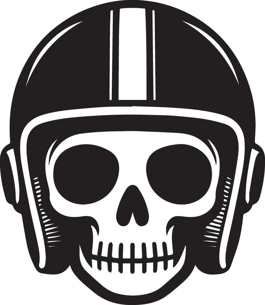 skull in a helmet with a white background vector