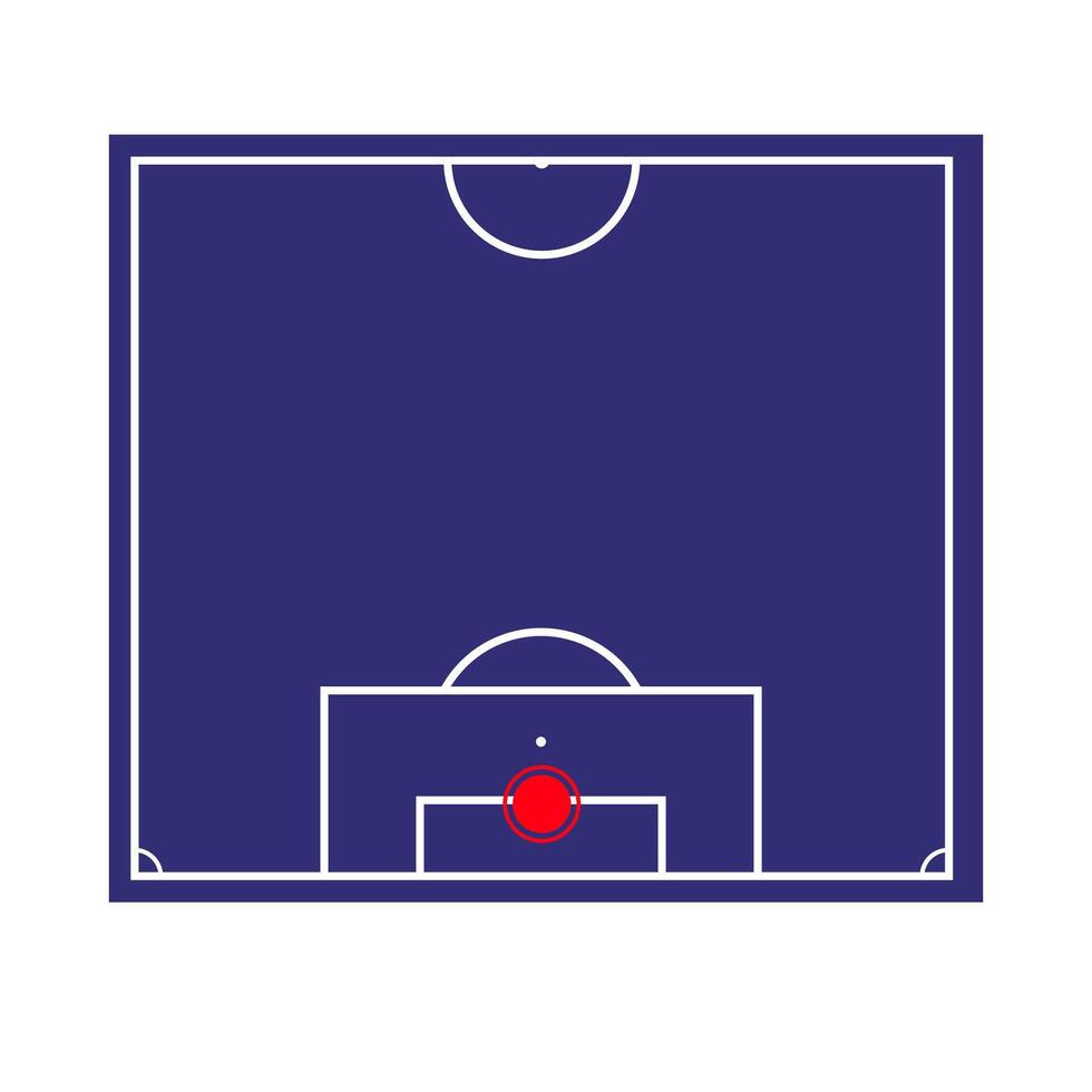 Centre back position, football player, play position for soccer scheme, strategy and tactic, plan formation defense, sport player illustration vector