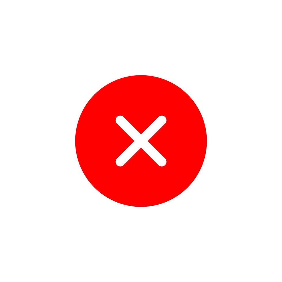 Close icon. Cross icon. Delete vector