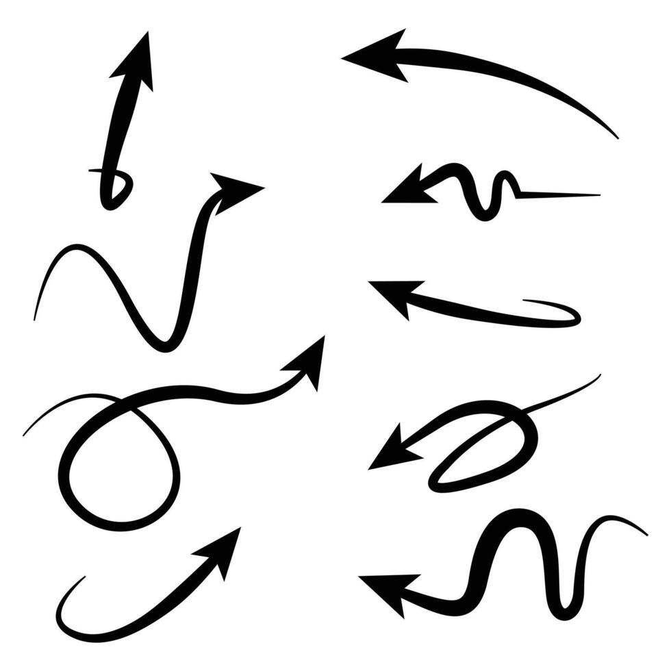 simple hand drawn elegant arrow illustration vector