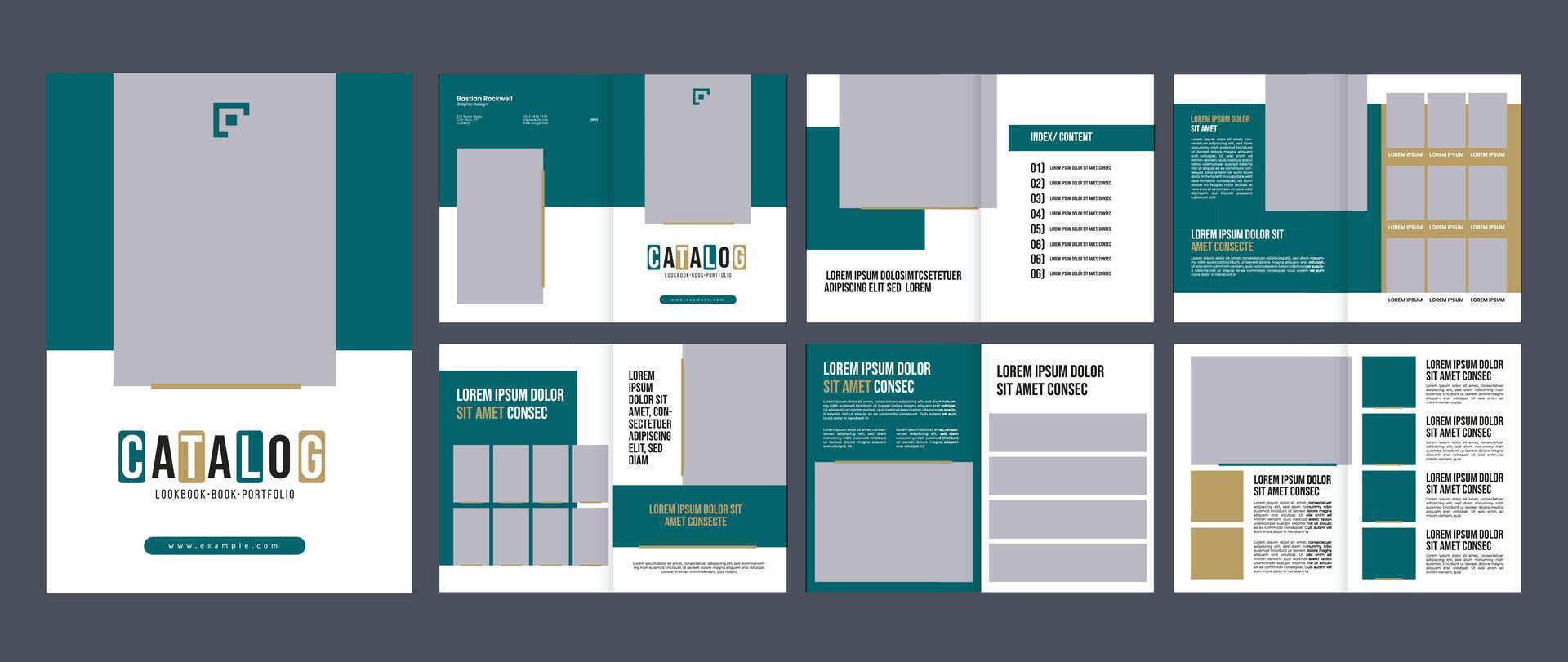 minimalist company product catalog brochure magazine design template vector