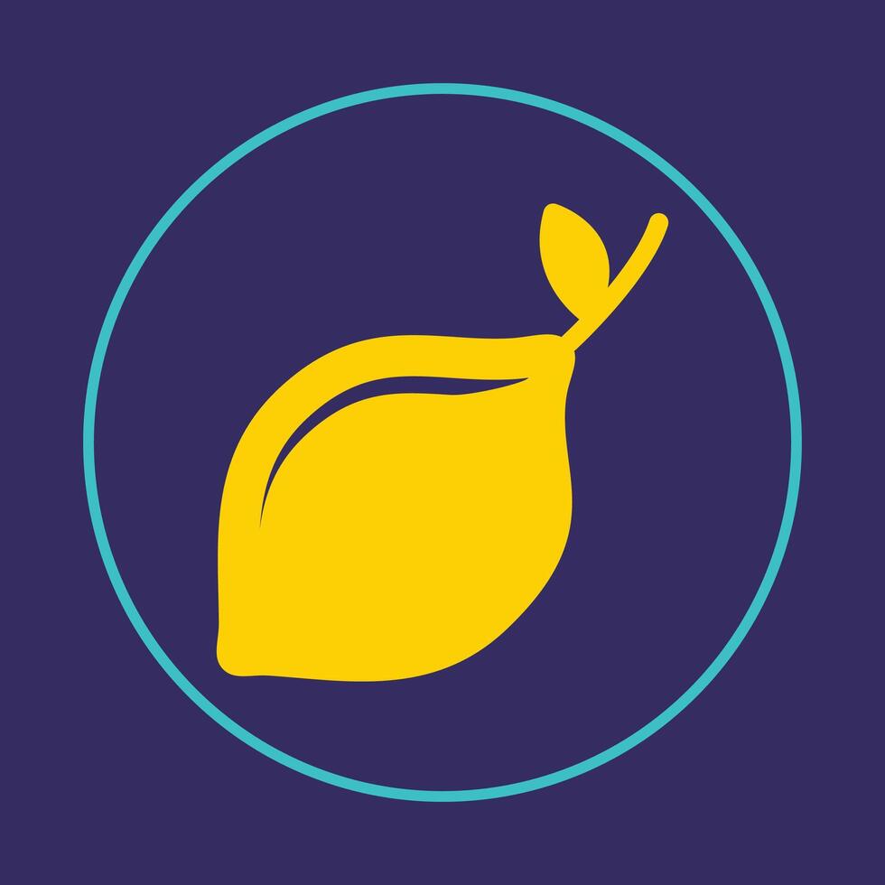 Lemon trendy icon nice abstract illustration colorful artwork beautiful design vector