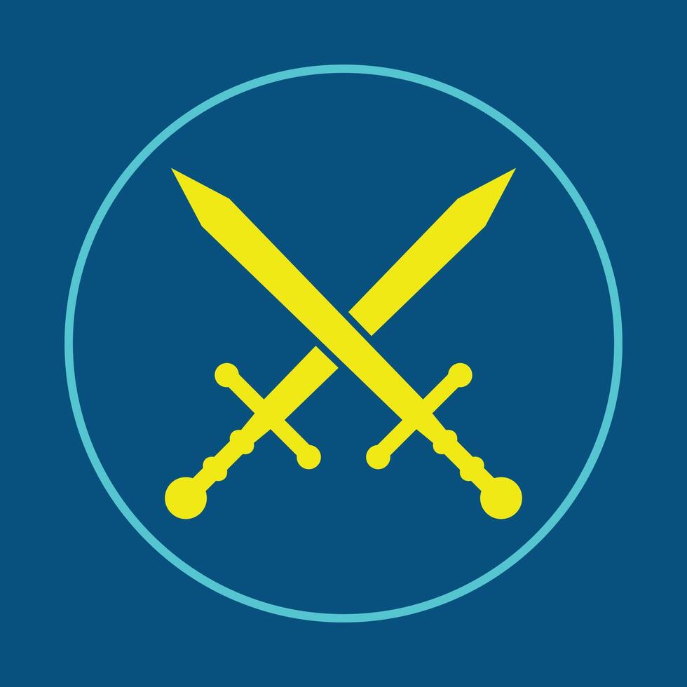 Sword trendy icon plausible abstract illustration colorful artwork beautiful design vector
