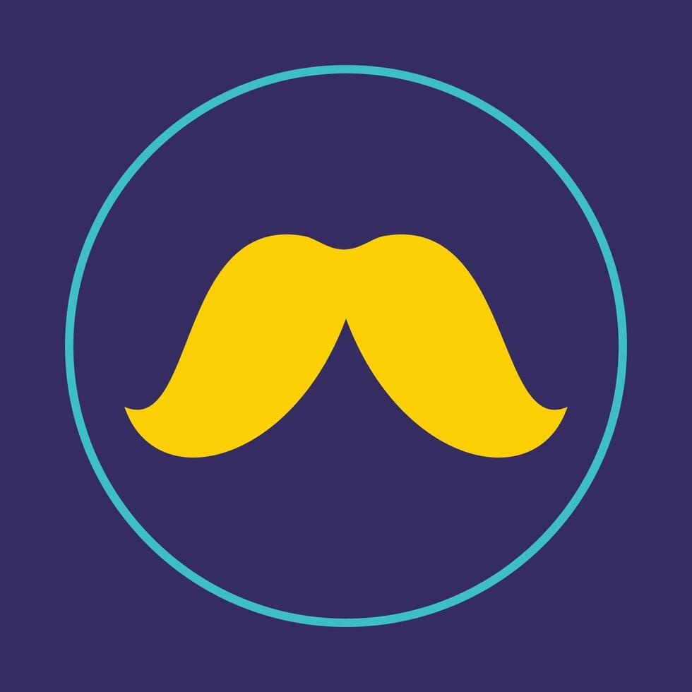 Mustache trendy icon nice abstract illustration colorful artwork beautiful design vector