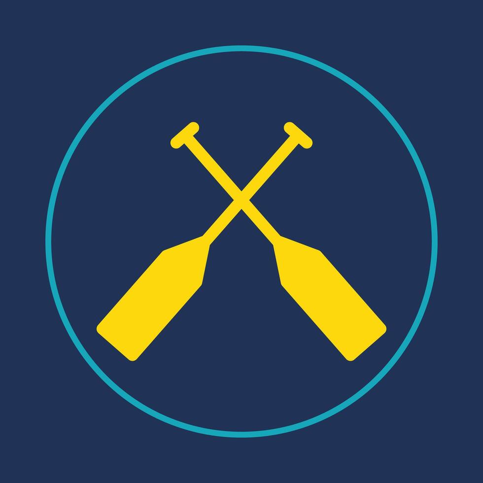 Oars trendy icon ethical abstract illustration colorful artwork beautiful design vector