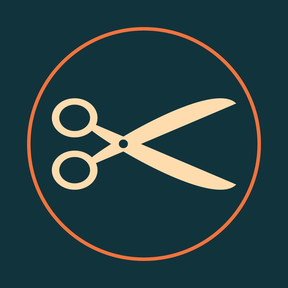 Scissors trendy icon honest abstract illustration colorful artwork beautiful design vector