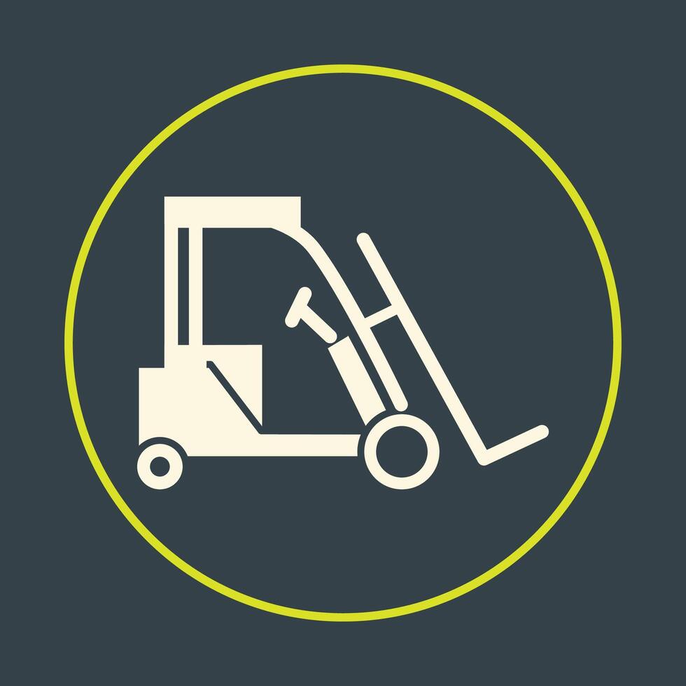 Forklift trendy icon honorable abstract illustration colorful artwork beautiful design vector