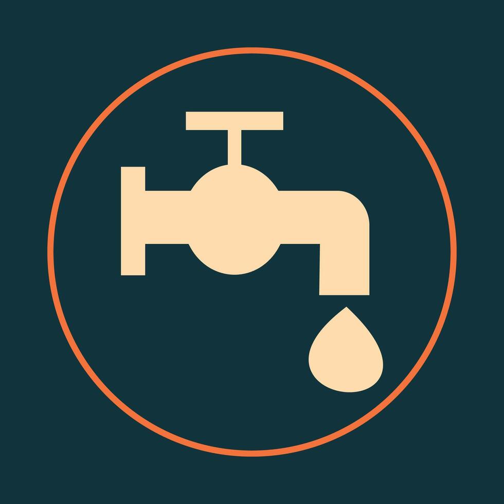 Water tap trendy icon honest abstract illustration colorful artwork beautiful design vector