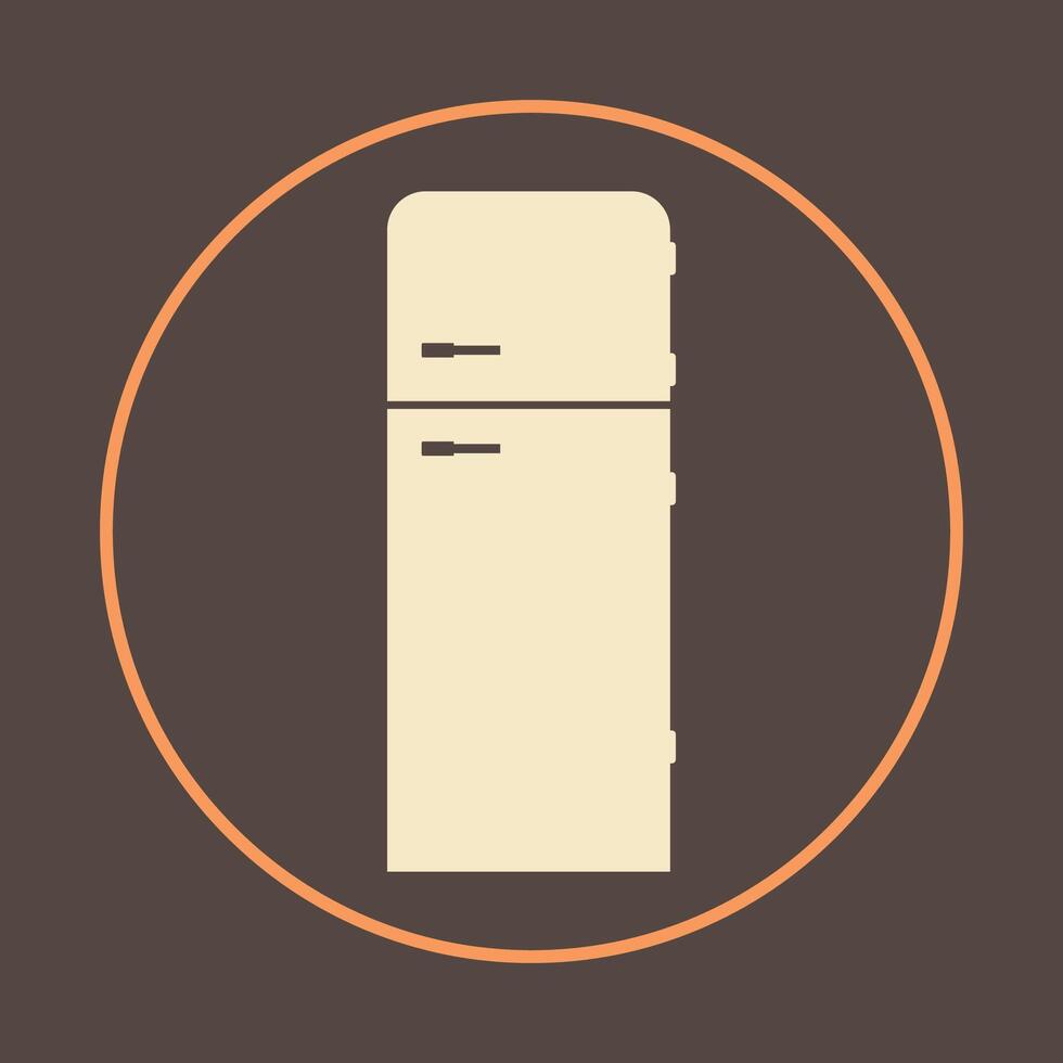 Refrigerator trendy icon respectable abstract illustration colorful artwork beautiful design vector
