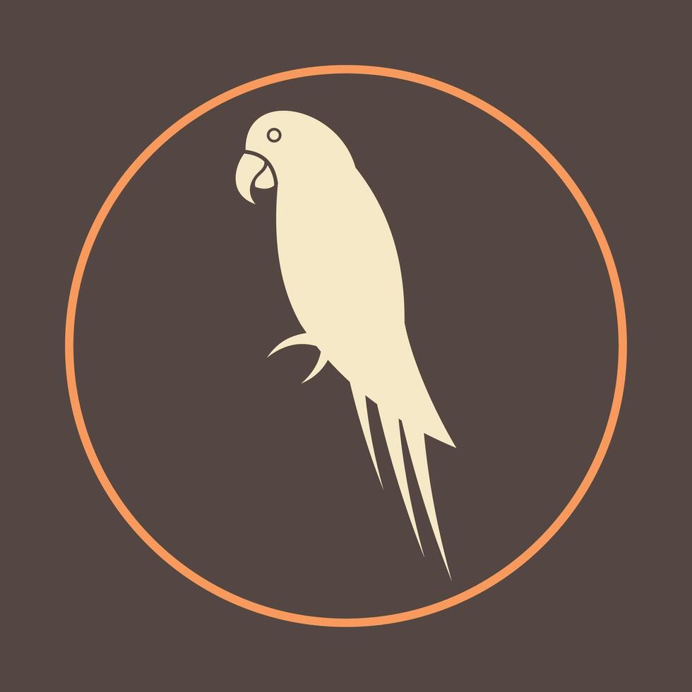 Pet Parrot trendy icon respectable abstract illustration colorful artwork beautiful design vector