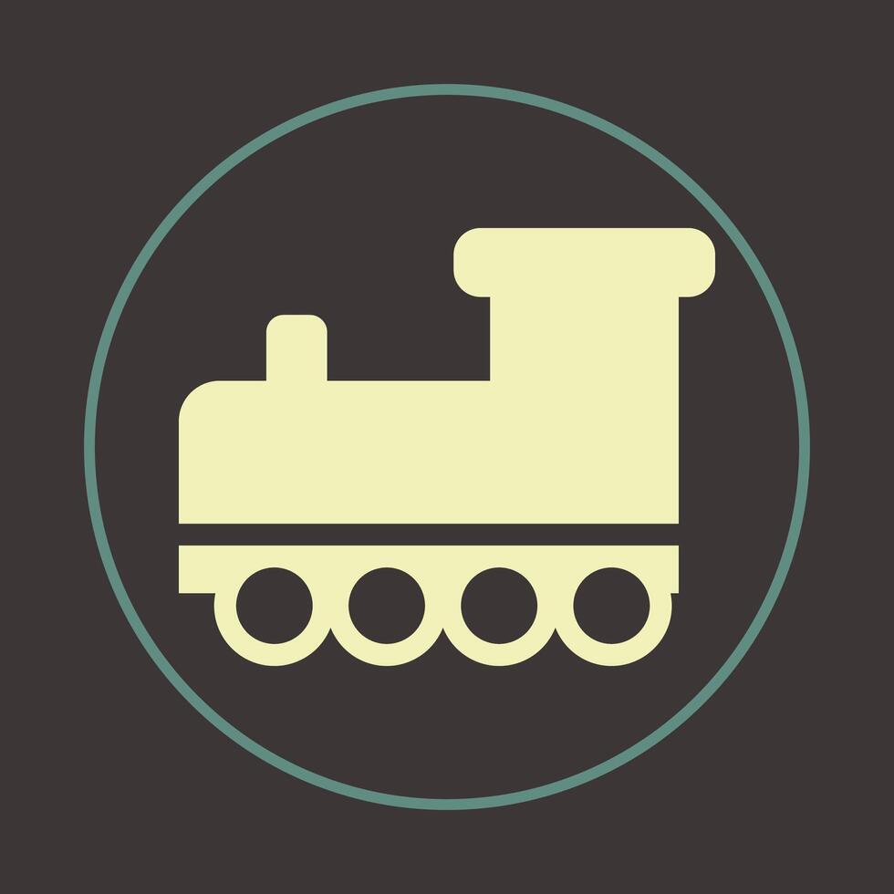Toy Train trendy icon decent abstract illustration colorful artwork beautiful design vector