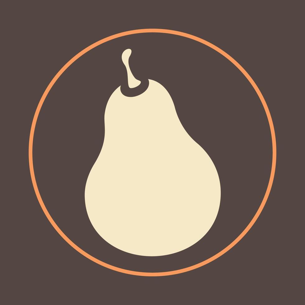 Pear trendy icon respectable abstract illustration colorful artwork beautiful design vector