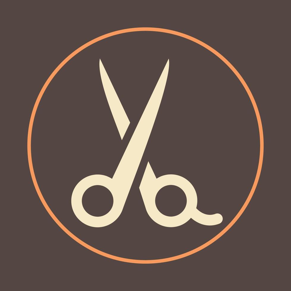 Scissor trendy icon respectable abstract illustration colorful artwork beautiful design vector