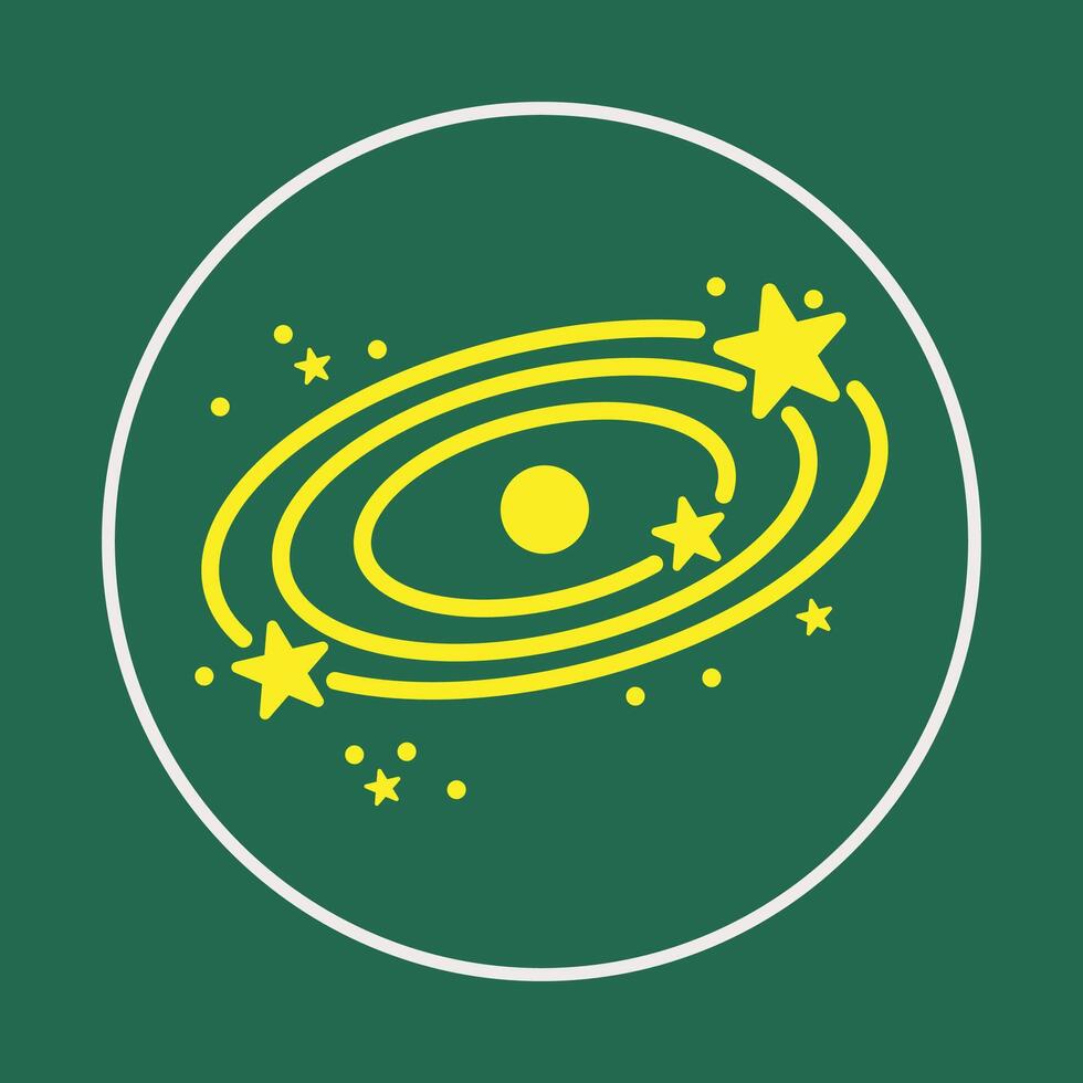 Planet trendy icon nice abstract illustration colorful artwork beautiful design vector