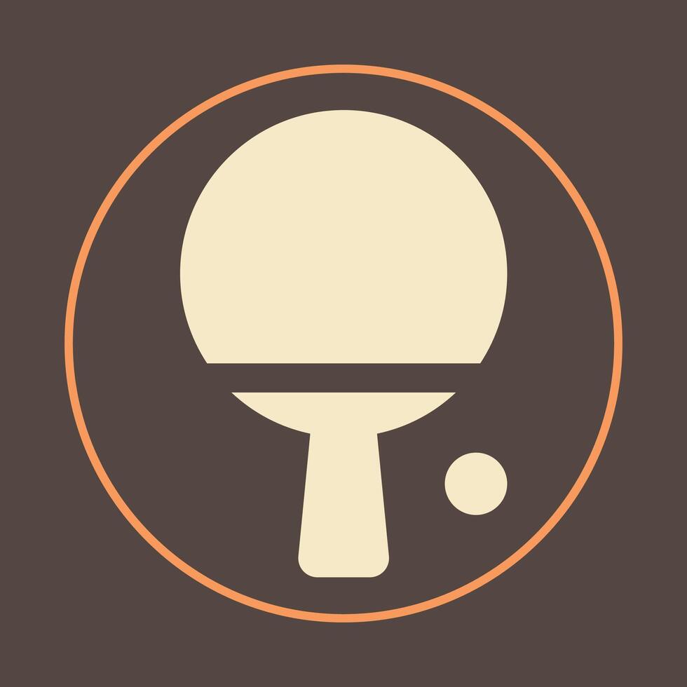 Pin pong trendy icon respectable abstract illustration colorful artwork beautiful design vector