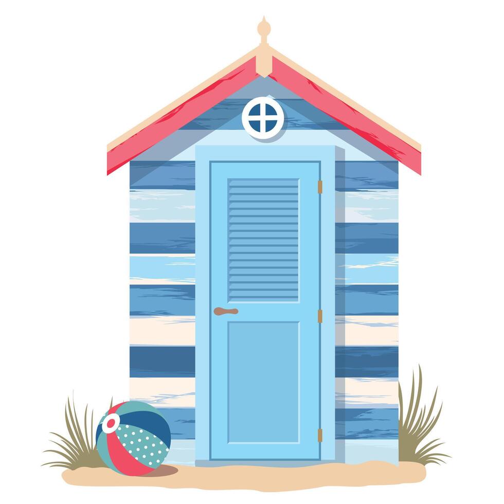 BEACH CABIN STRIP vector
