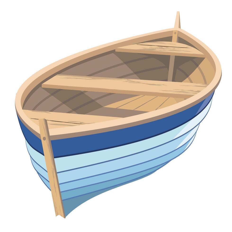 WOODEN FISHING BOAT vector