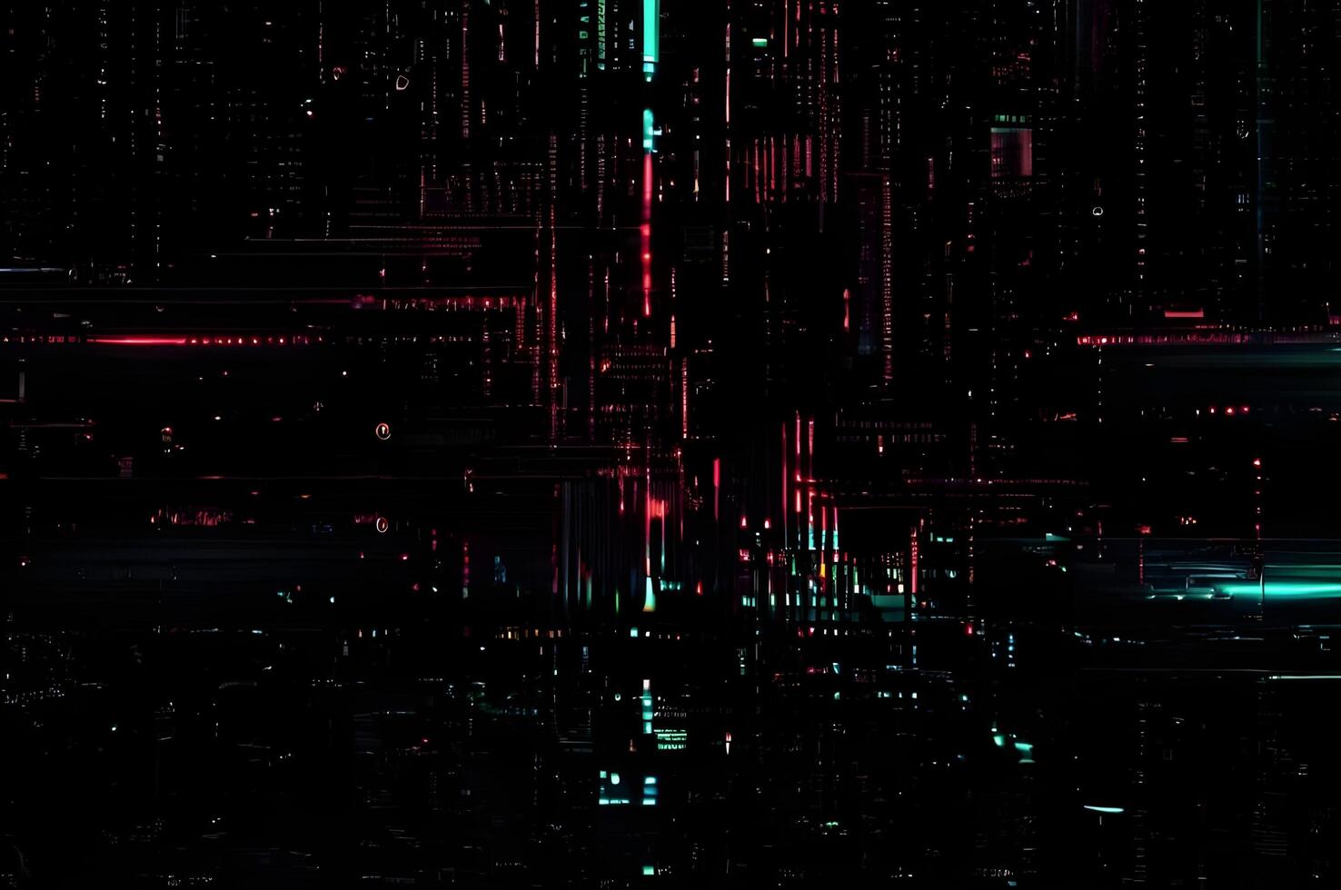 Classic VHS Glitch Overlay Texture on Black Background For Visual Effect photo