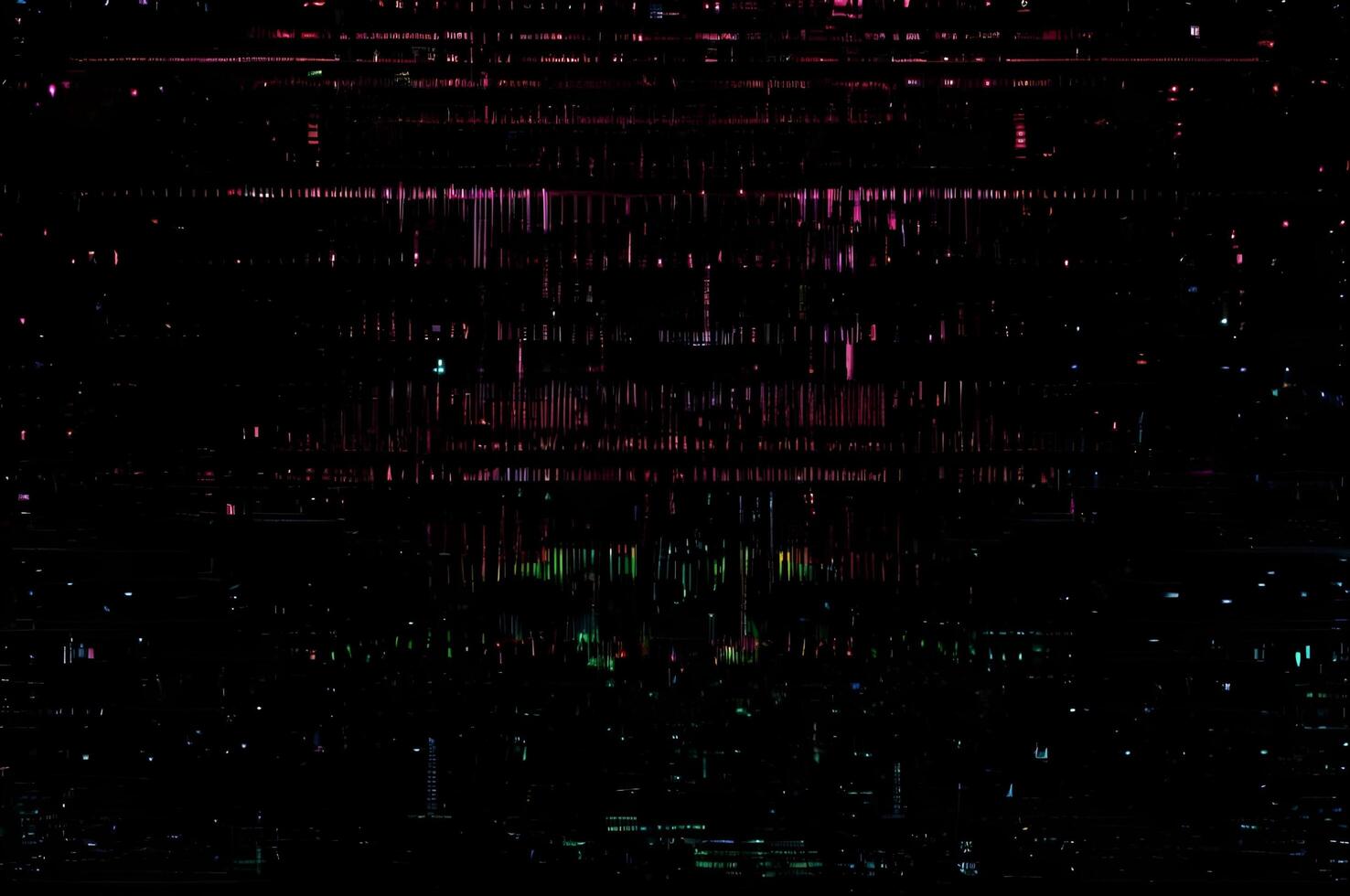 Classic VHS Glitch Overlay Texture on Black Background For Visual Effect photo