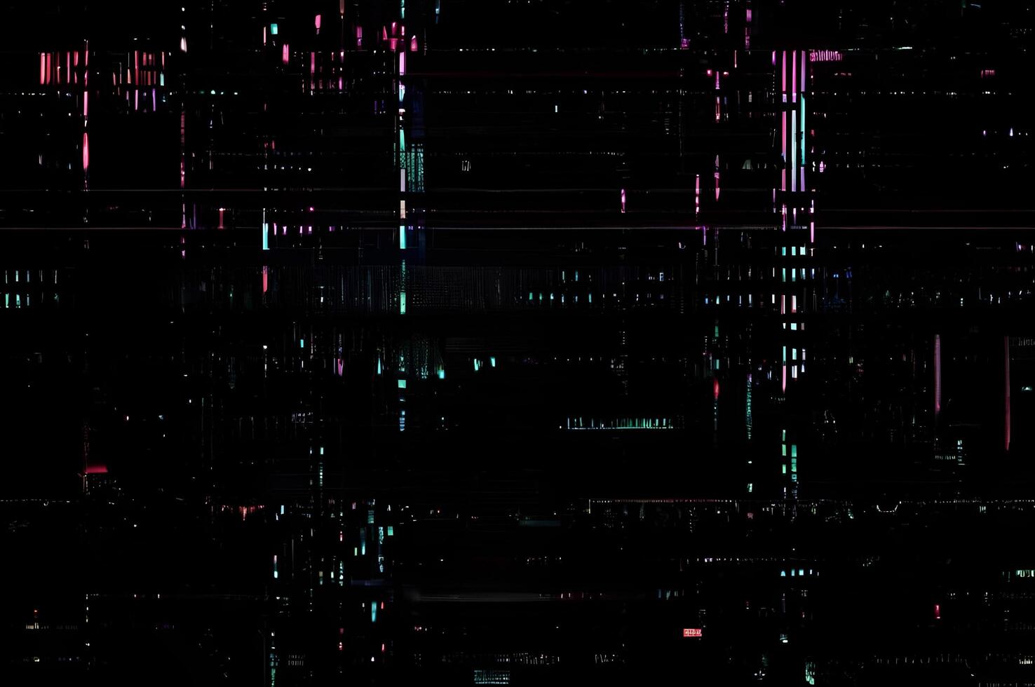 Classic VHS Glitch Overlay Texture on Black Background For Visual Effect photo