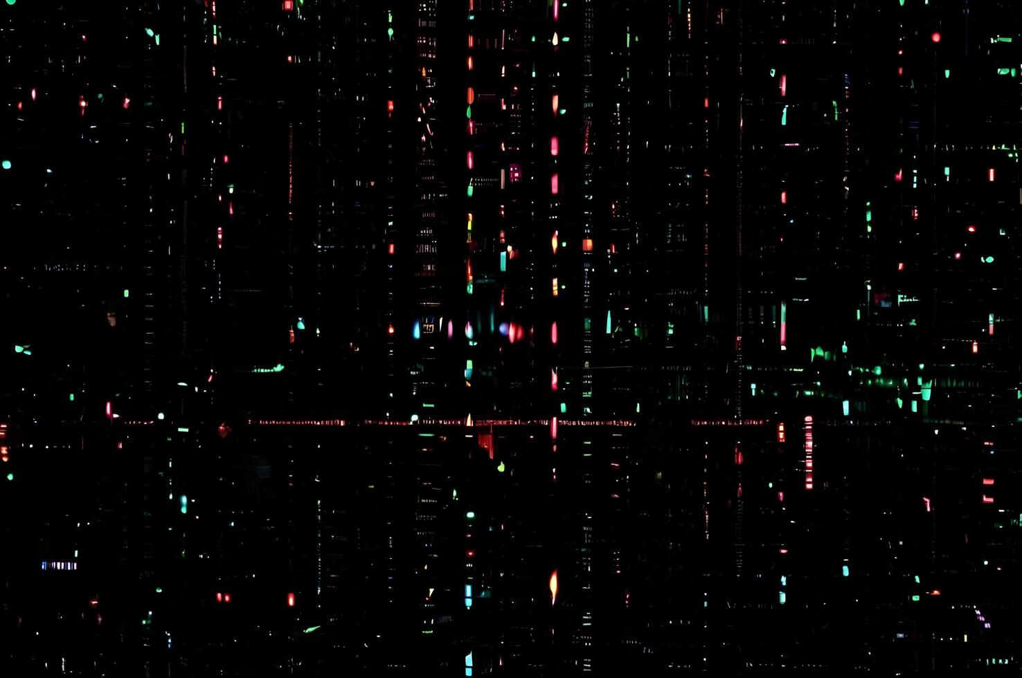Classic VHS Glitch Overlay Texture on Black Background For Visual Effect photo