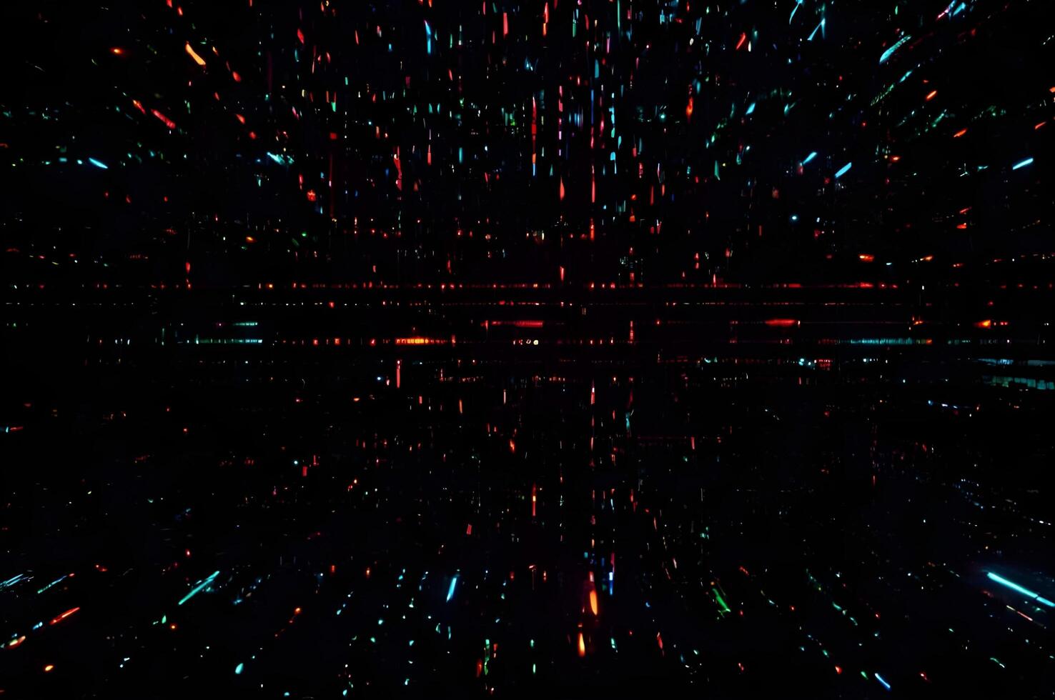 Classic VHS Glitch Overlay Texture on Black Background For Visual Effect photo