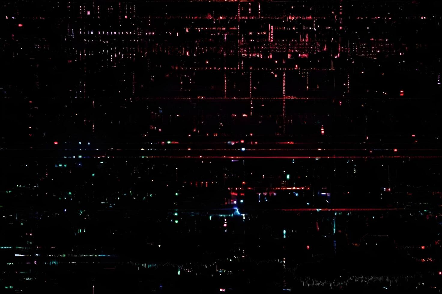 Classic VHS Glitch Overlay Texture on Black Background For Visual Effect photo