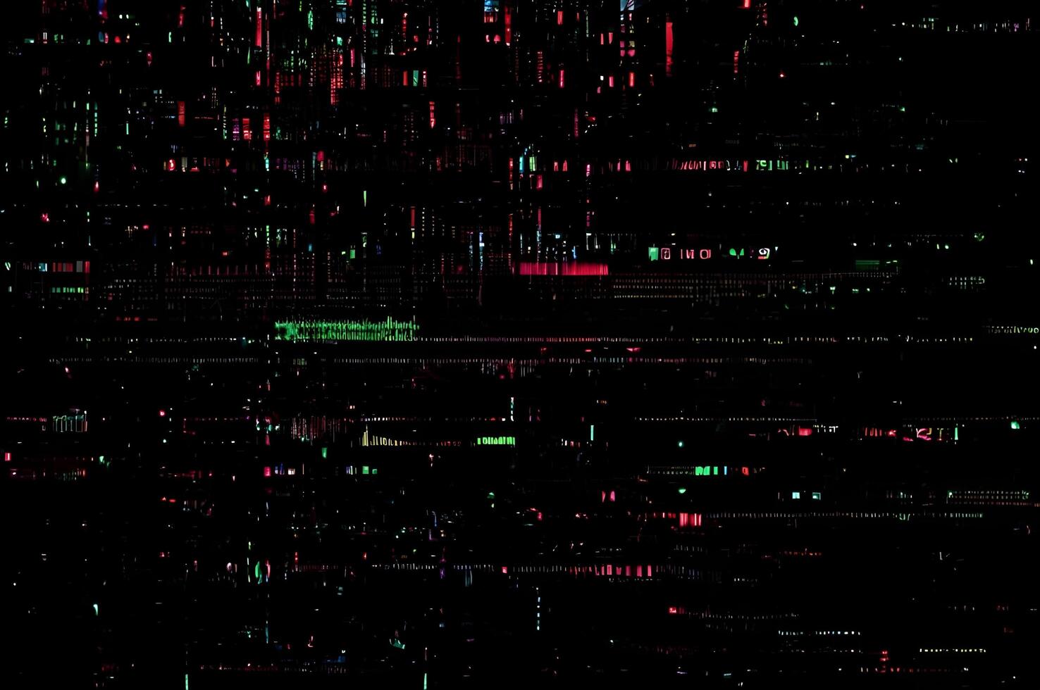 Classic VHS Glitch Overlay Texture on Black Background For Visual Effect photo