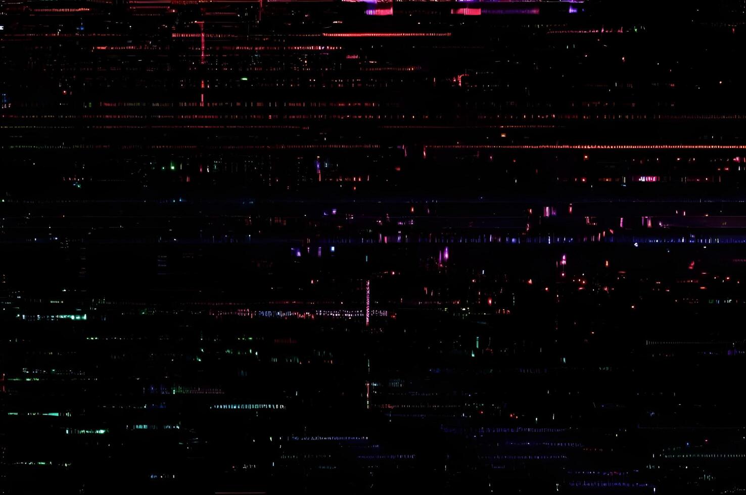 Classic VHS Glitch Overlay Texture on Black Background For Visual Effect photo