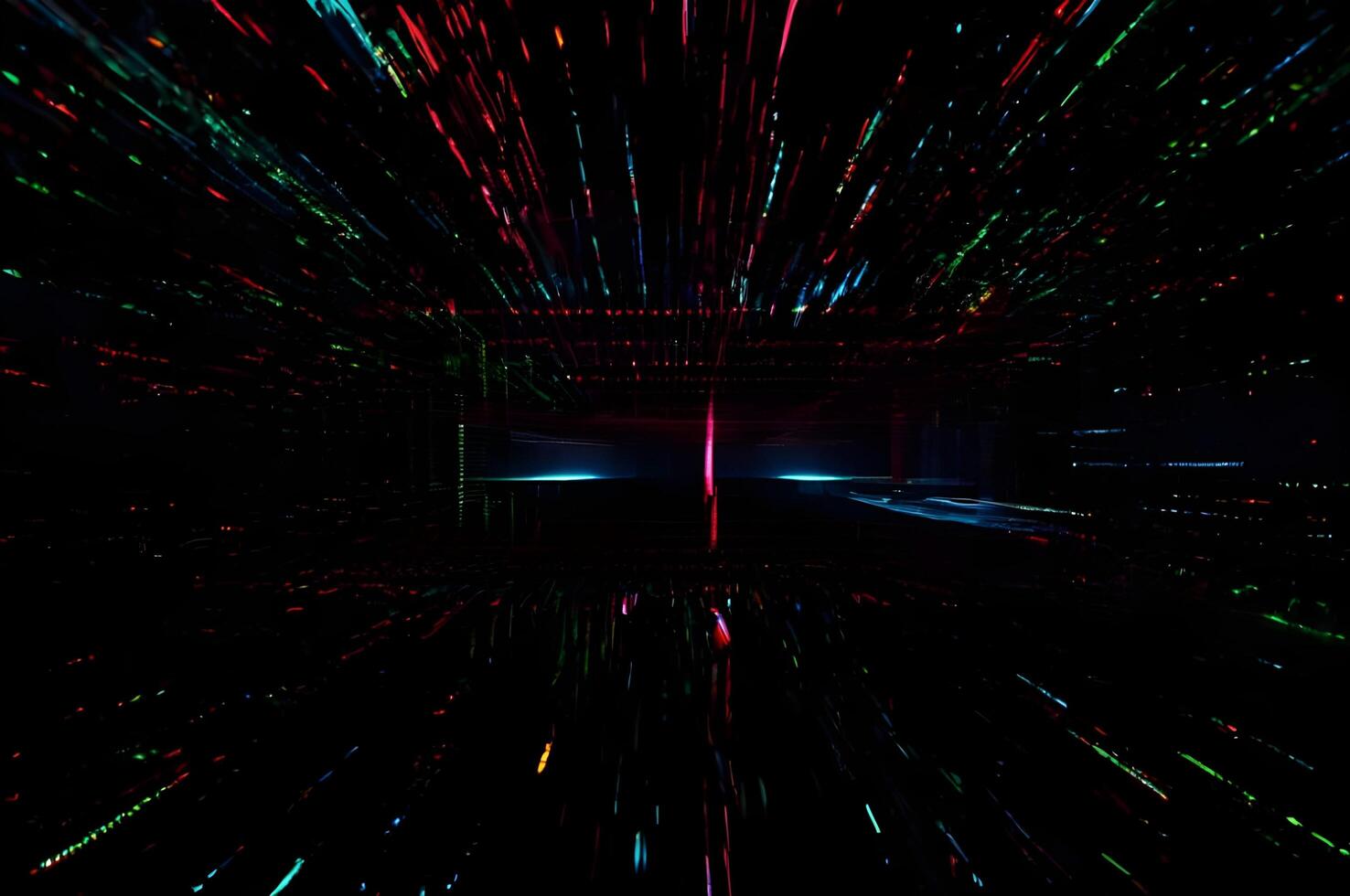 Classic VHS Glitch Overlay Texture on Black Background For Visual Effect photo