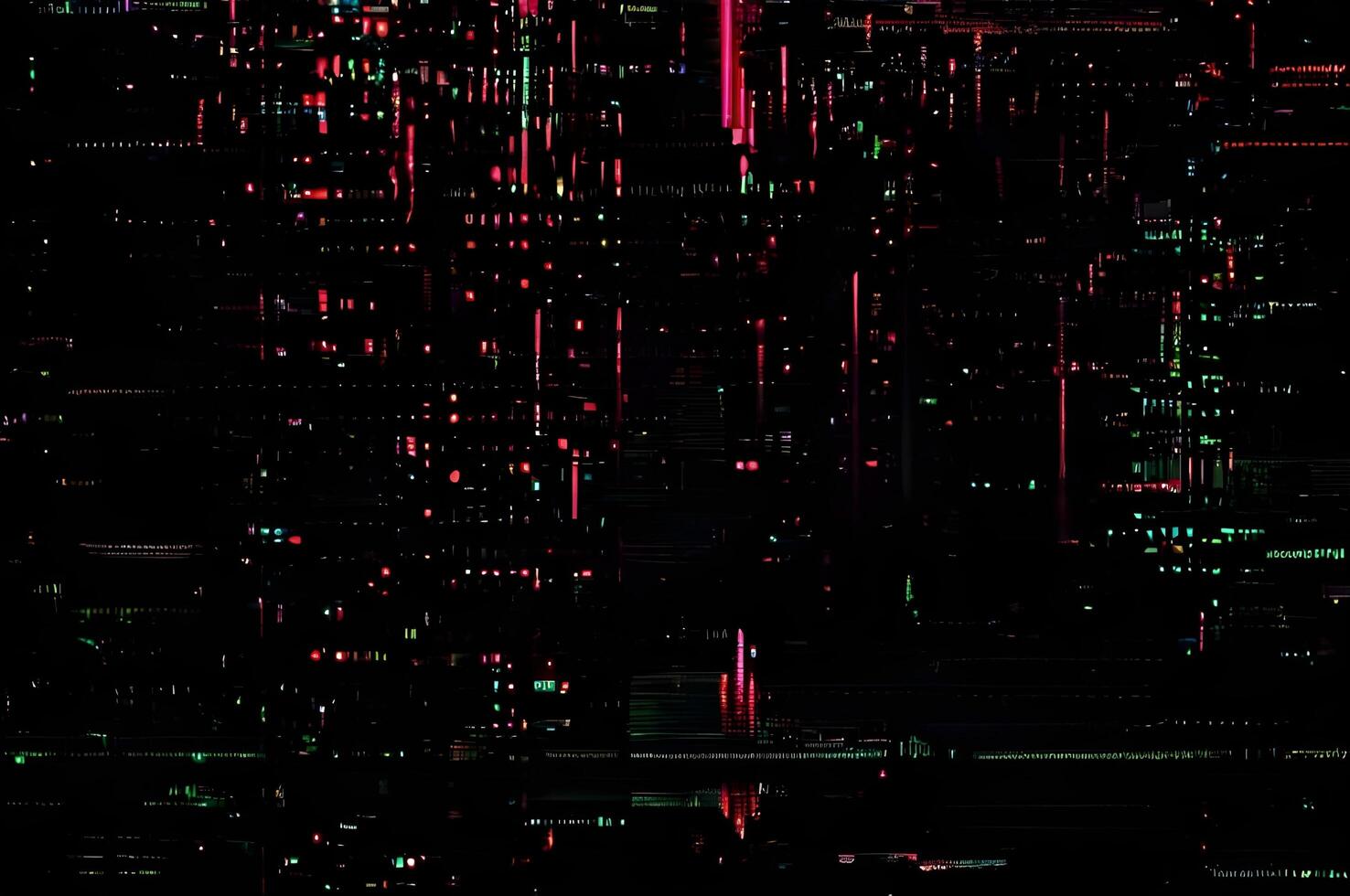 Classic VHS Glitch Overlay Texture on Black Background For Visual Effect photo