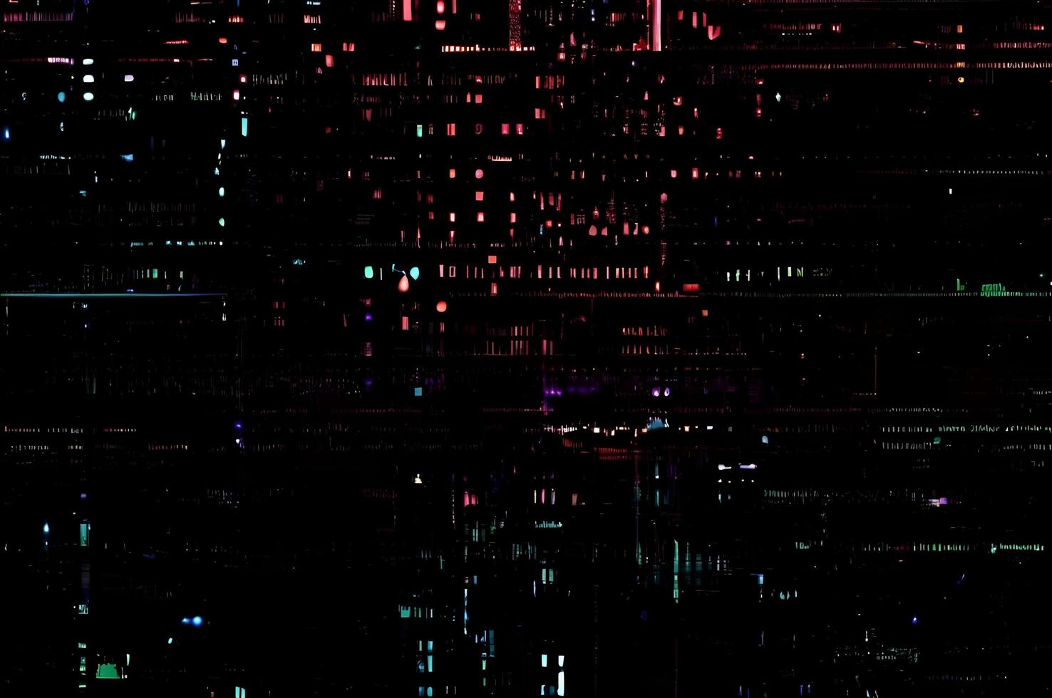 Classic VHS Glitch Overlay Texture on Black Background For Visual Effect photo