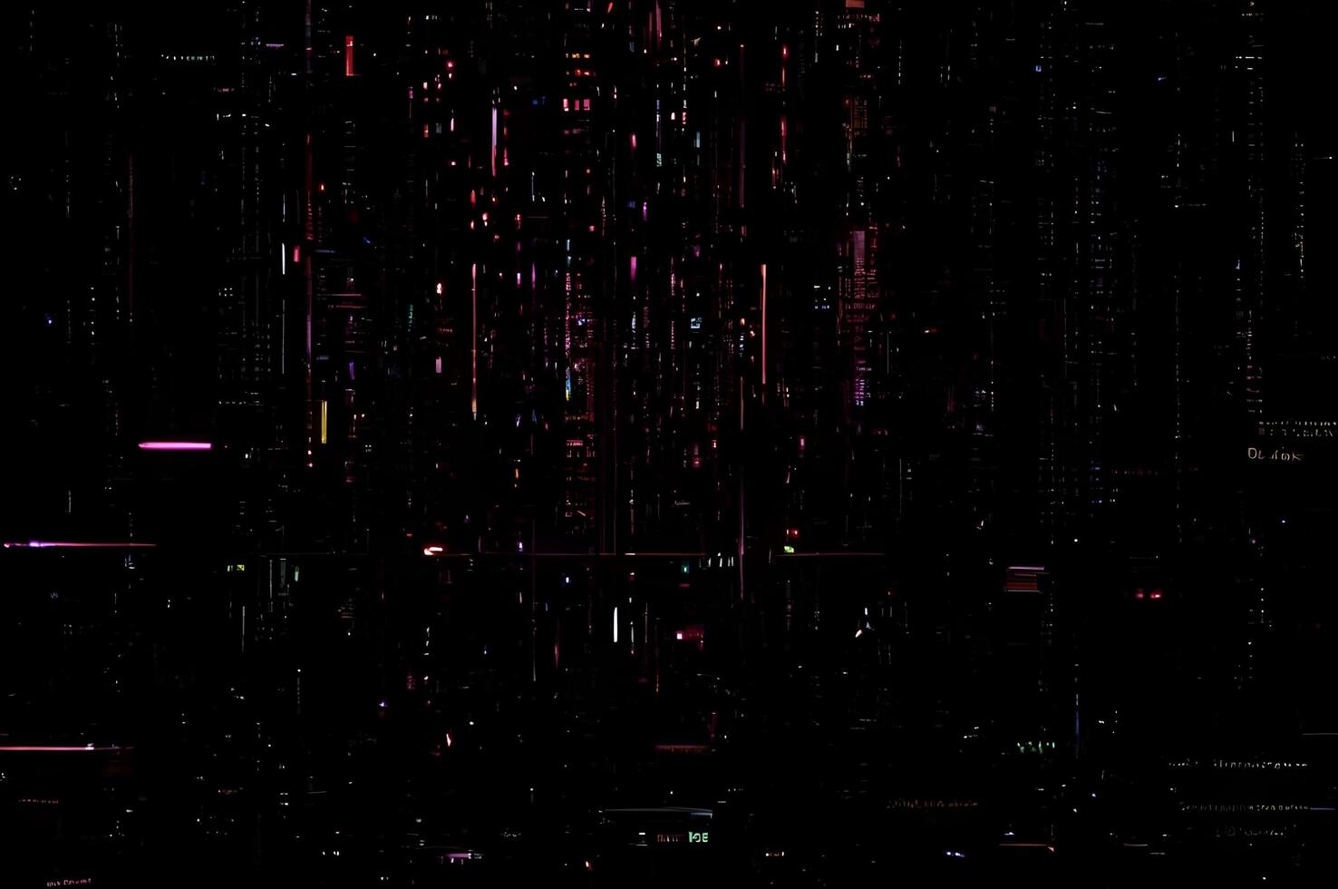 Classic VHS Glitch Overlay Texture on Black Background For Visual Effect photo