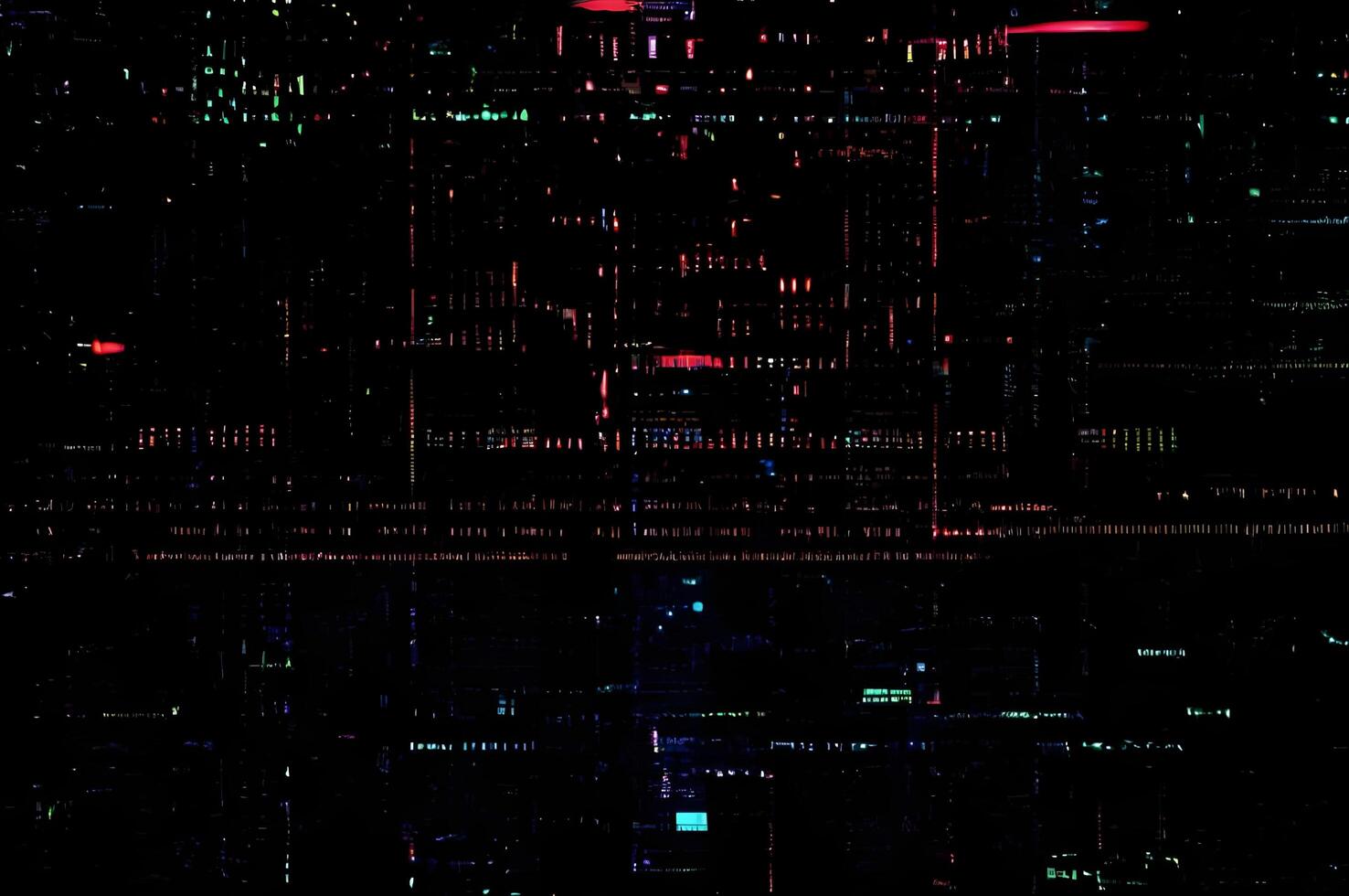 Classic VHS Glitch Overlay Texture on Black Background For Visual Effect photo