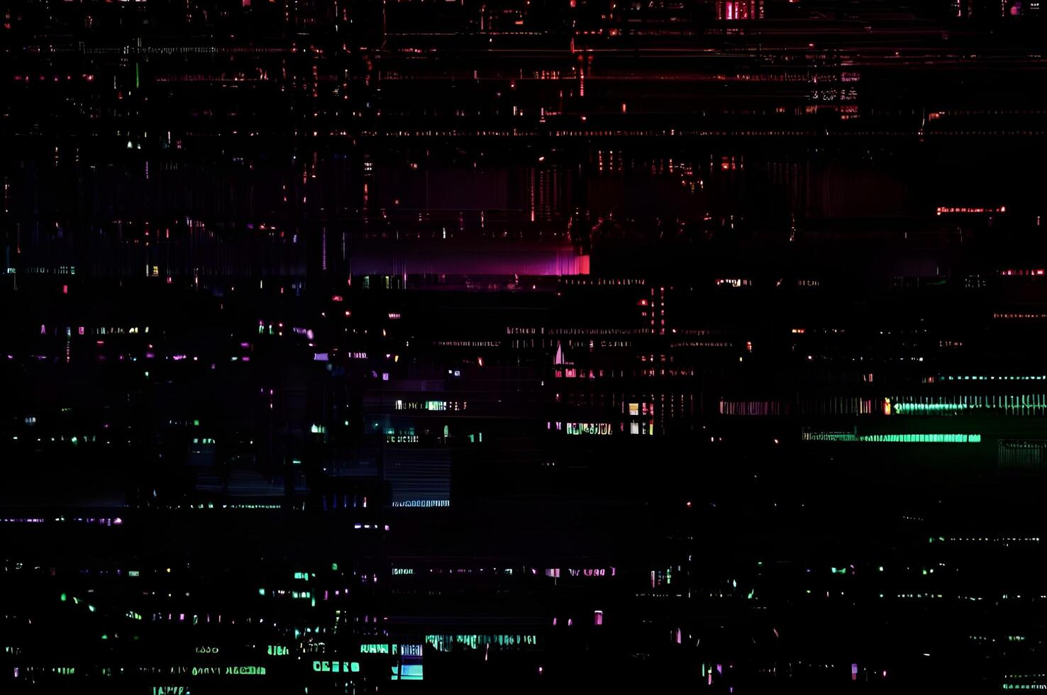 Classic VHS Glitch Overlay Texture on Black Background For Visual Effect photo