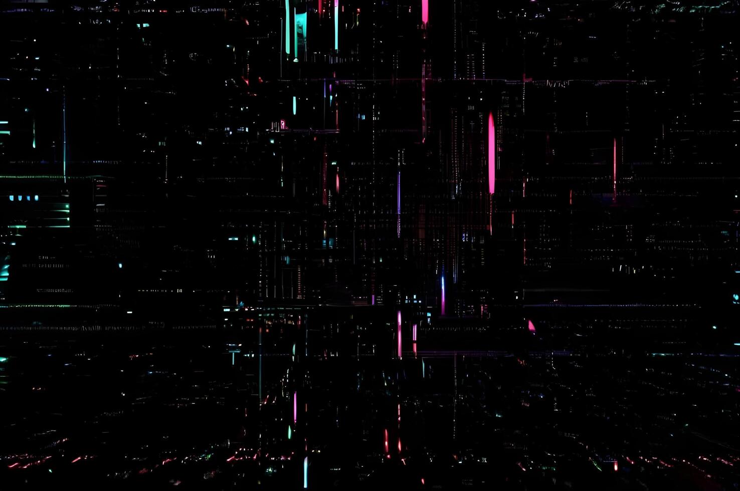 Classic VHS Glitch Overlay Texture on Black Background For Visual Effect photo