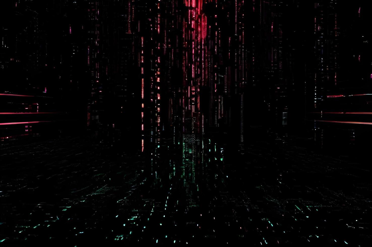 Classic VHS Glitch Overlay Texture on Black Background For Visual Effect photo