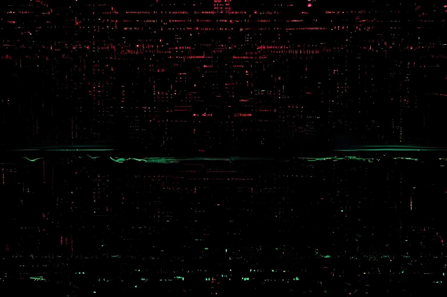 Classic VHS Glitch Overlay Texture on Black Background For Visual Effect photo