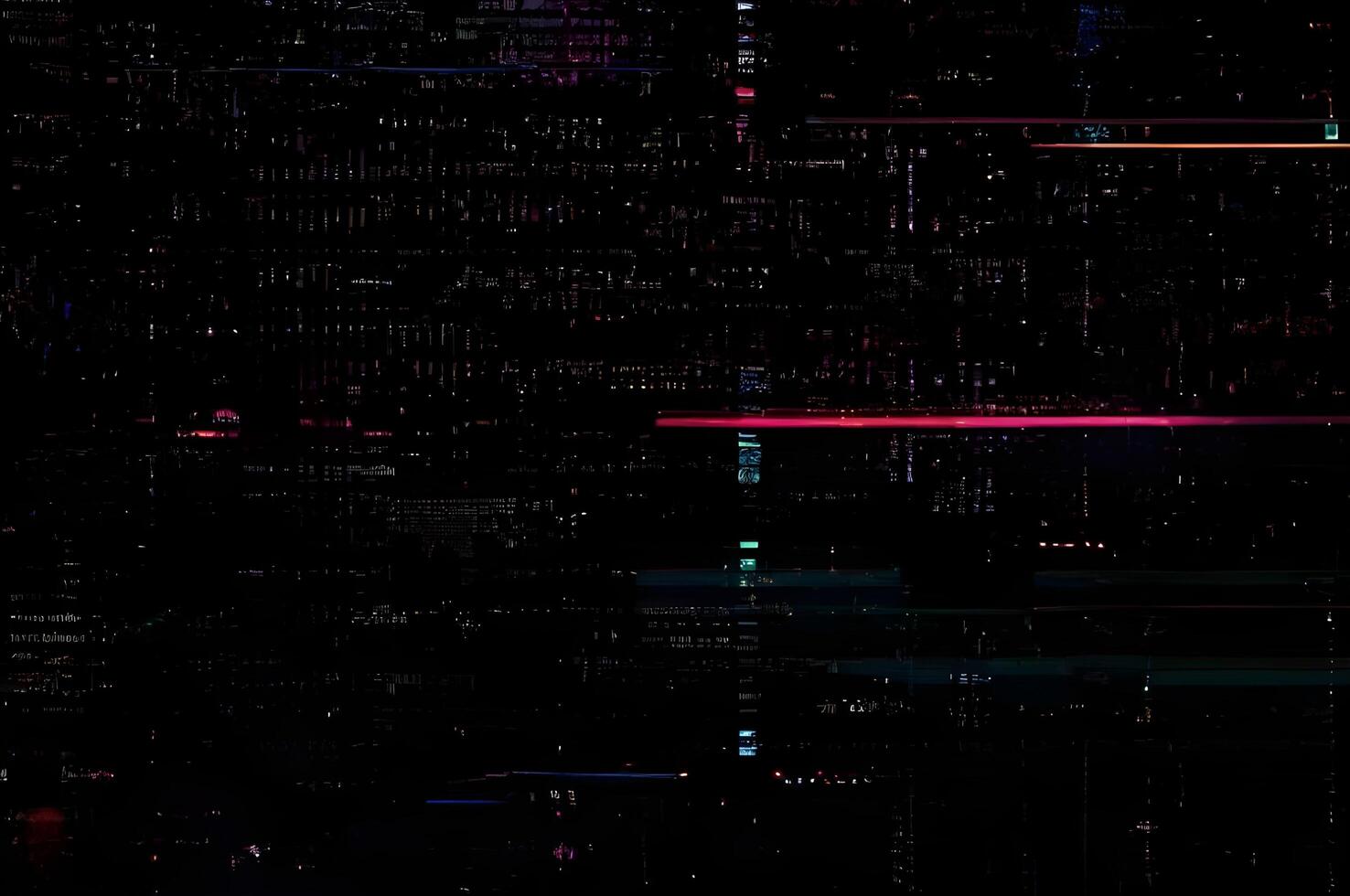 Classic VHS Glitch Overlay Texture on Black Background For Visual Effect photo