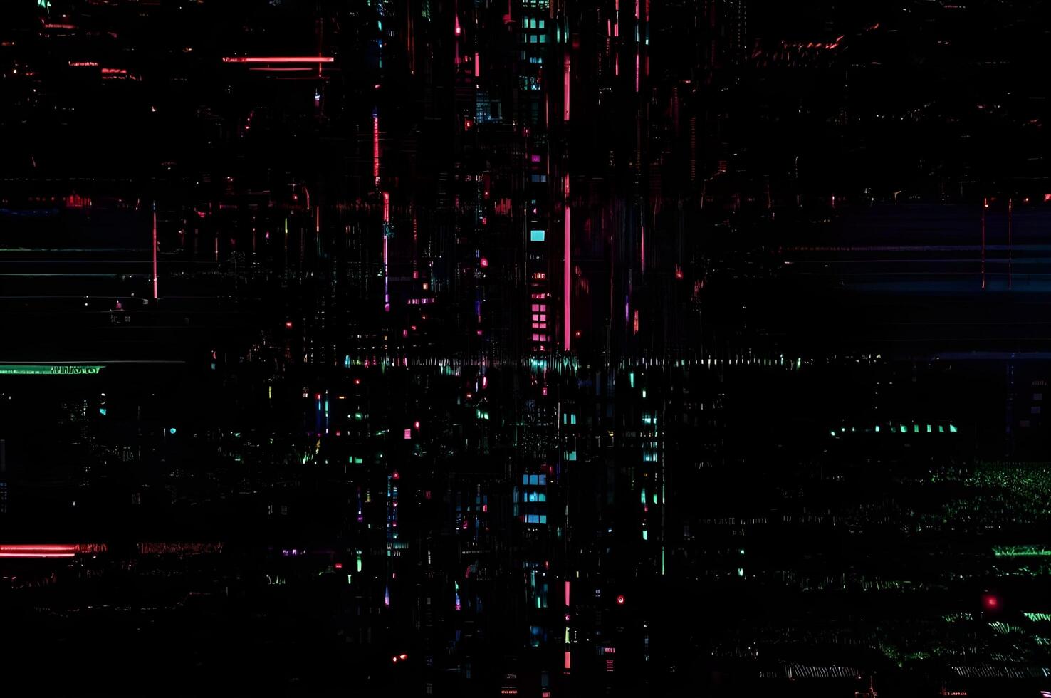 Classic VHS Glitch Overlay Texture on Black Background For Visual Effect photo
