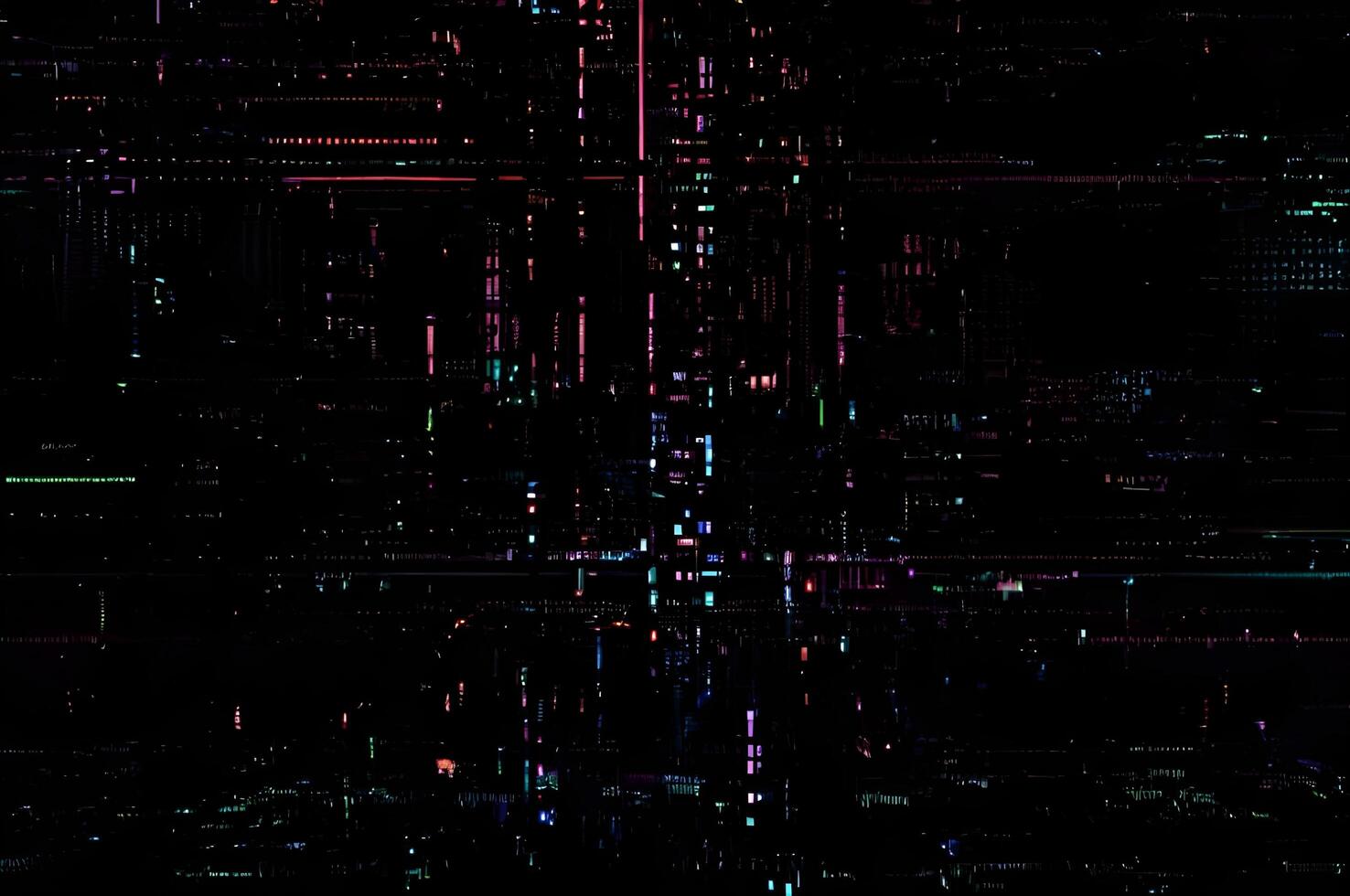 Classic VHS Glitch Overlay Texture on Black Background For Visual Effect photo