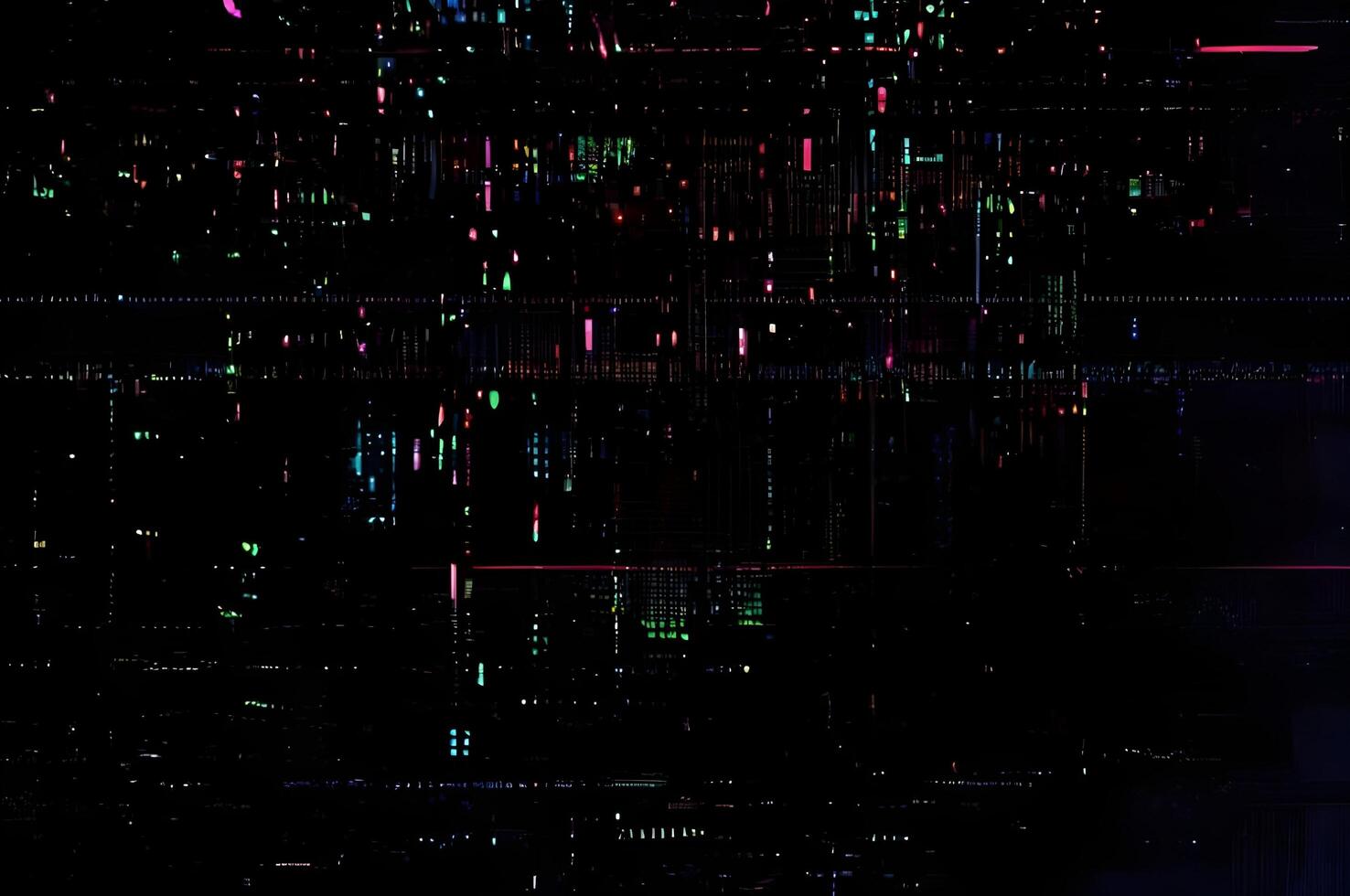 Classic VHS Glitch Overlay Texture on Black Background For Visual Effect photo