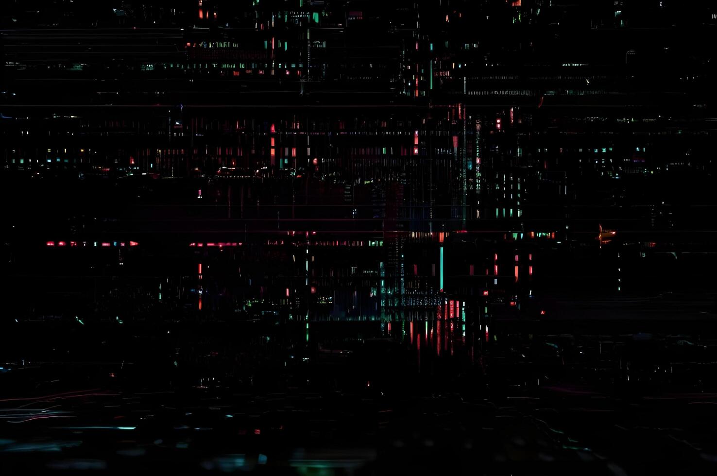 Classic VHS Glitch Overlay Texture on Black Background For Visual Effect photo