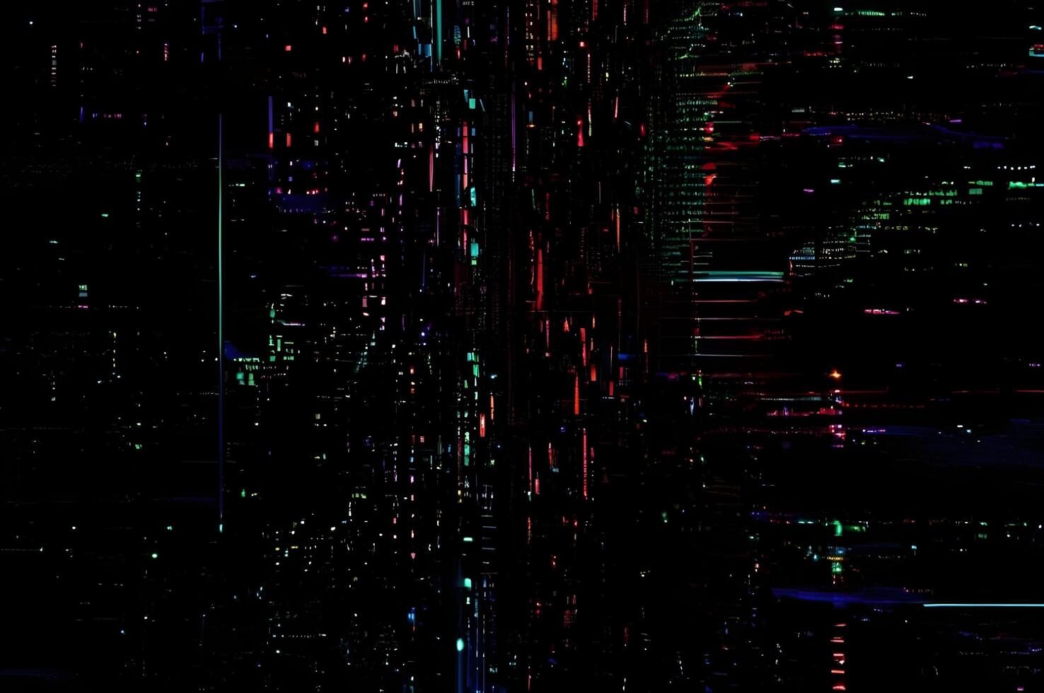 Classic VHS Glitch Overlay Texture on Black Background For Visual Effect photo