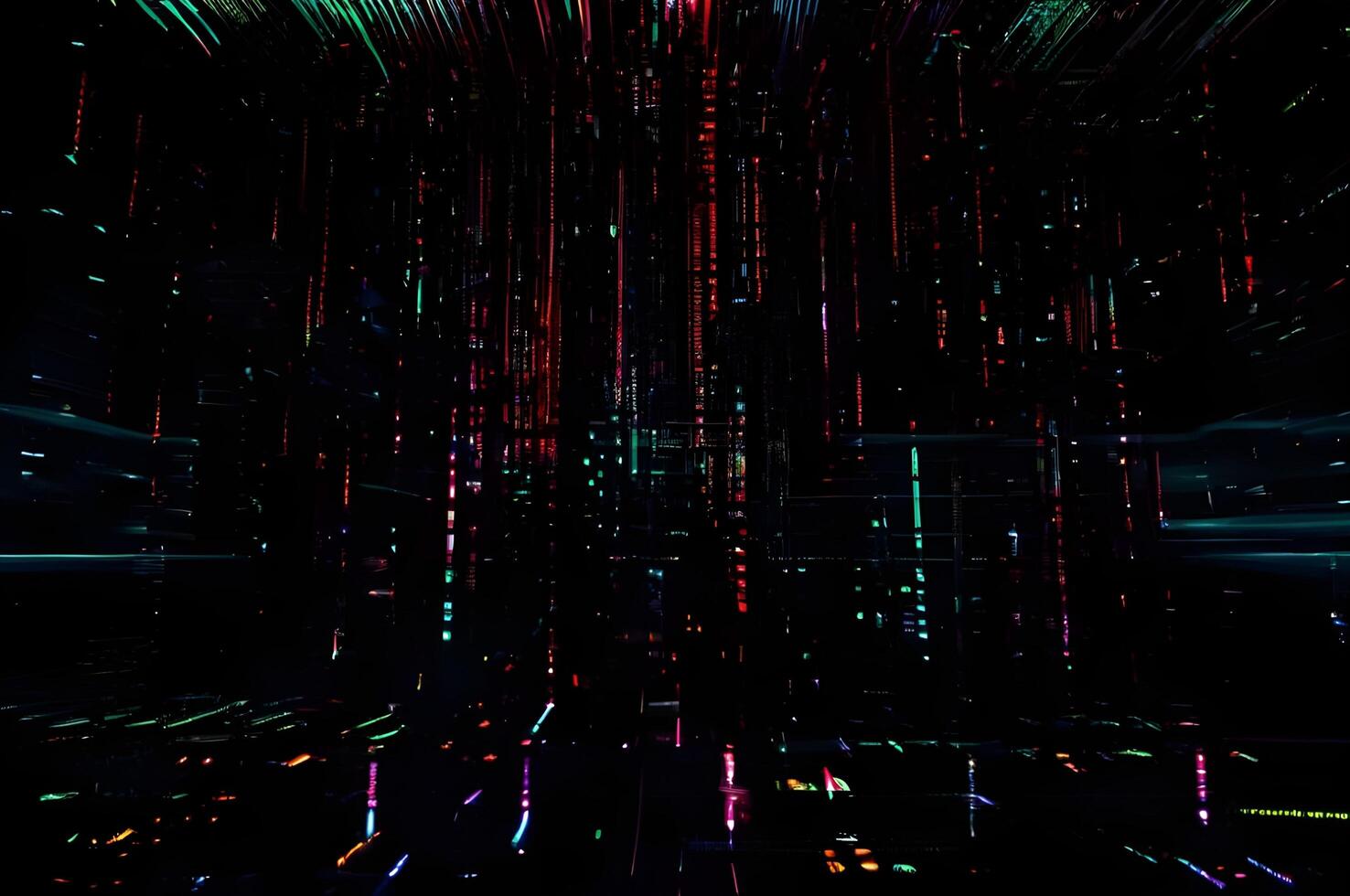 Classic VHS Glitch Overlay Texture on Black Background For Visual Effect photo