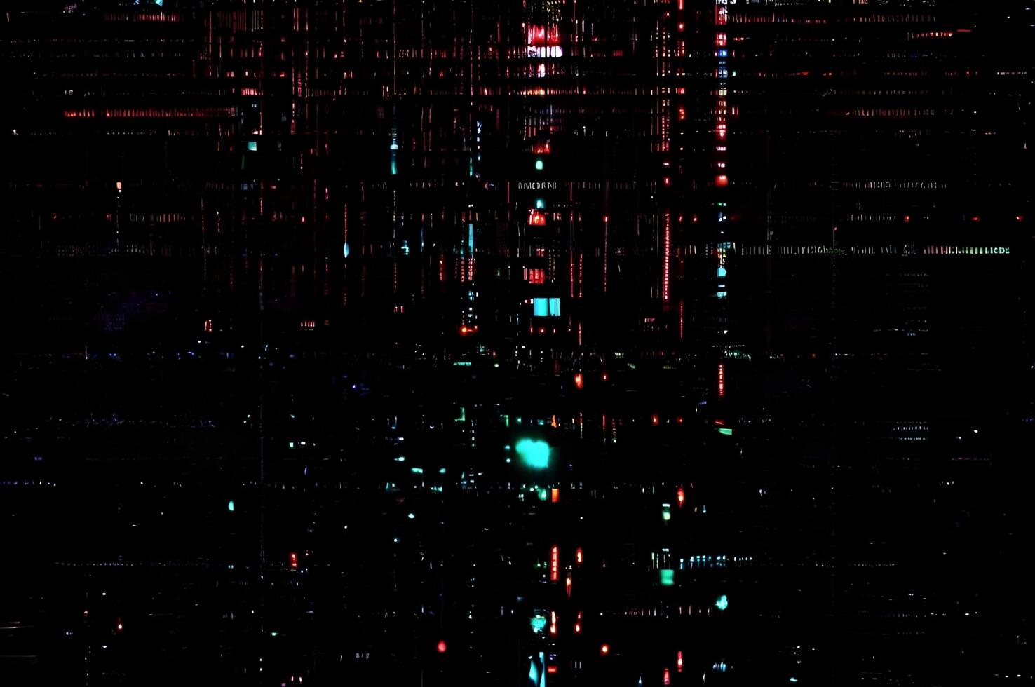Classic VHS Glitch Overlay Texture on Black Background For Visual Effect photo