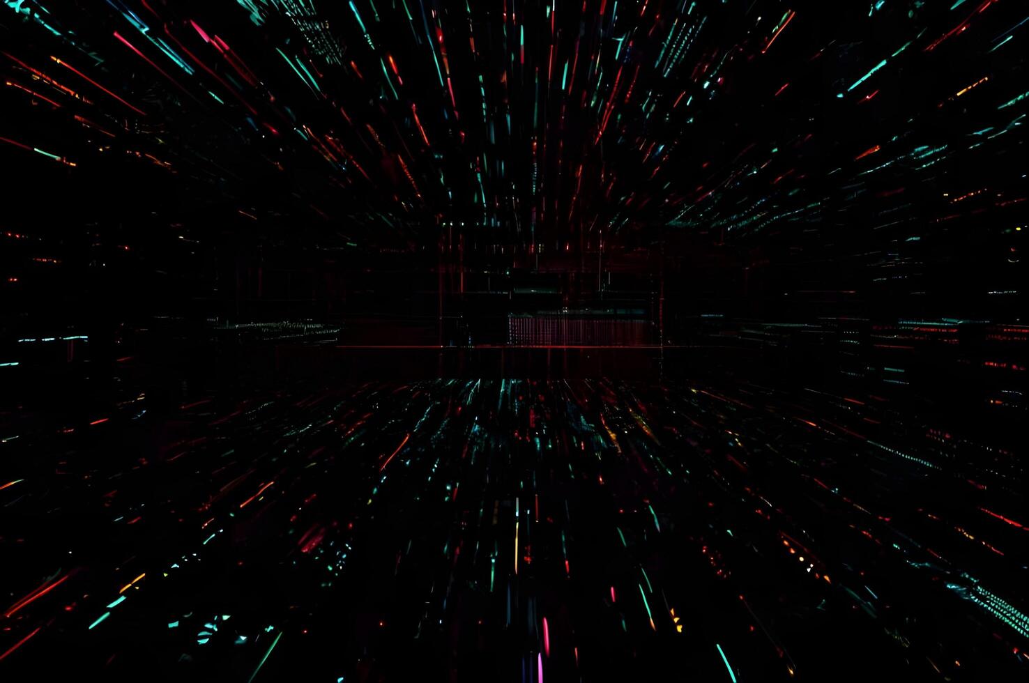Classic VHS Glitch Overlay Texture on Black Background For Visual Effect photo