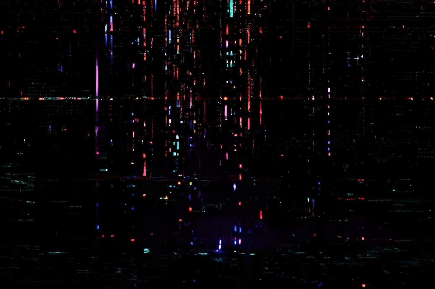 Classic VHS Glitch Overlay Texture on Black Background For Visual Effect photo