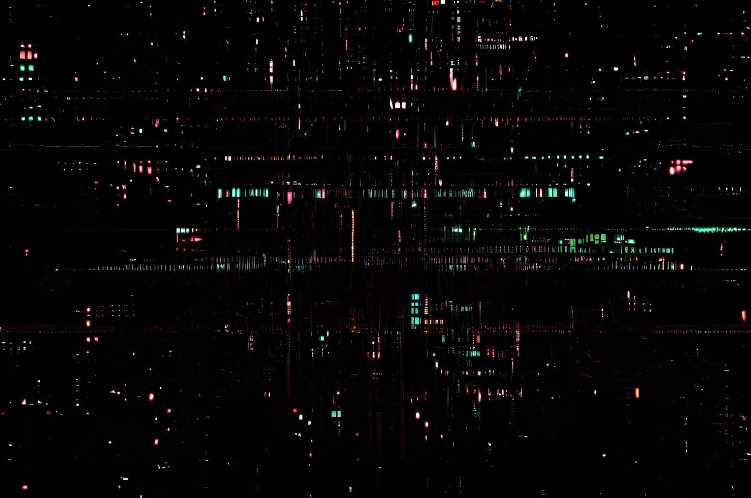 Classic VHS Glitch Overlay Texture on Black Background For Visual Effect photo